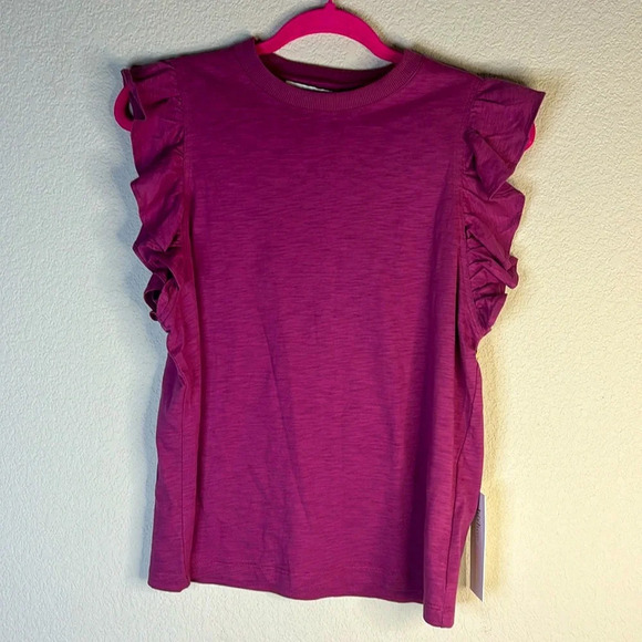 NWT Bishop+Young Flutter Sleeve Top - Picture 1 of 6